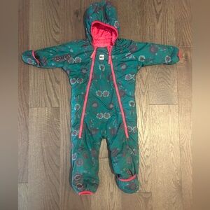 MEC Kids Jacket - Green with Pink Accents